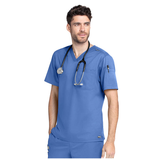 Pijama Quirúrgica Grey´s Anatomy Spandex Stretch Caballero Ceil Blue