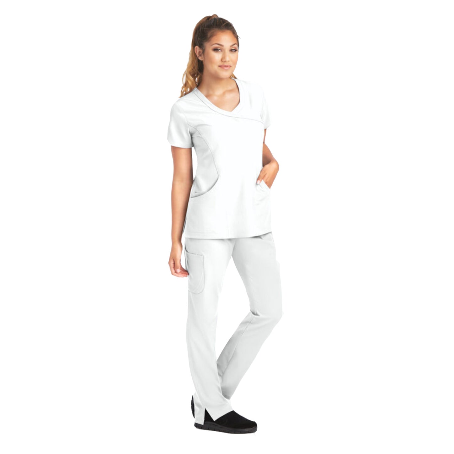 Pijama Quirúrgica Skechers Stretch Reliance Blanco Dama