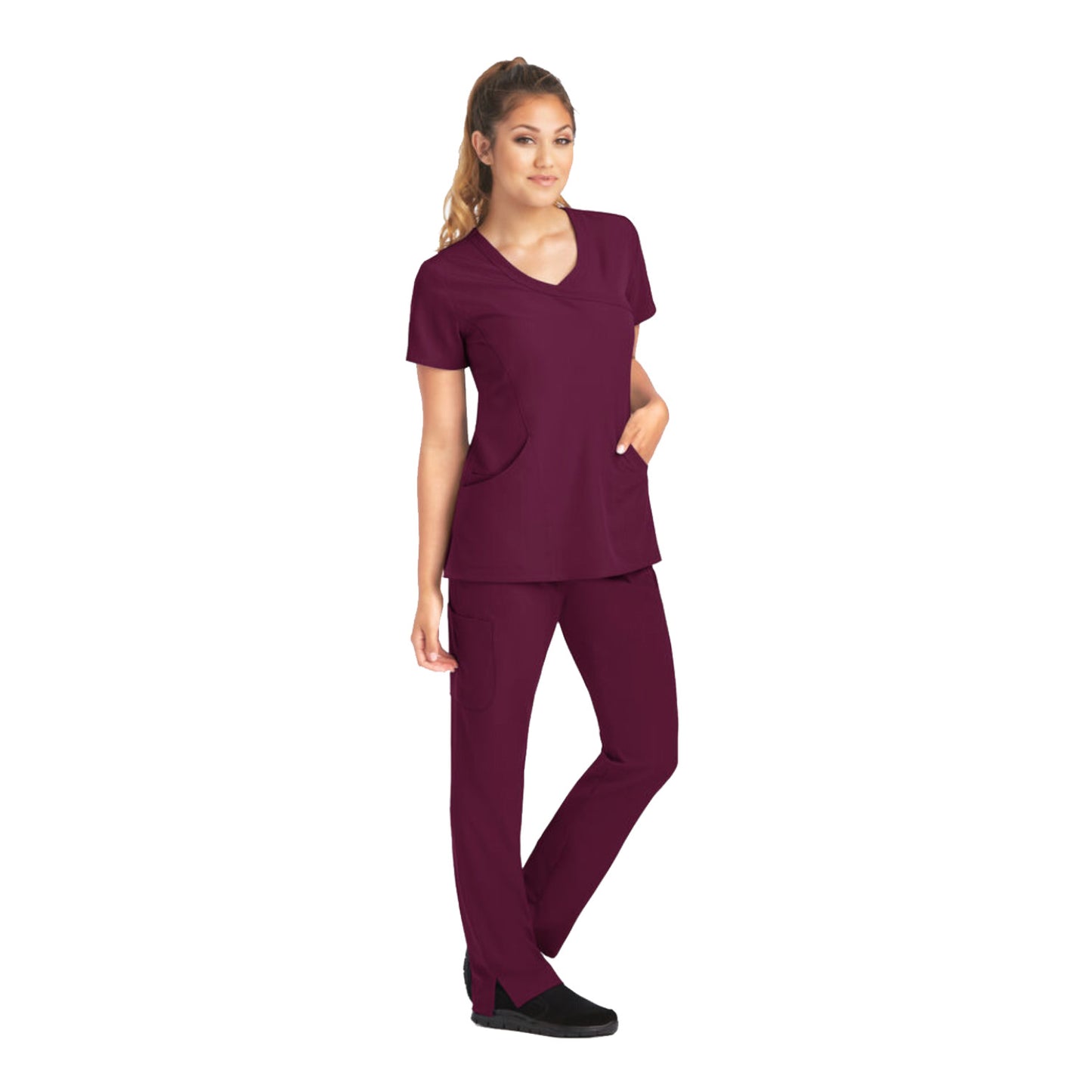 Pijama Quirúrgica Skechers Stretch Reliance Vino Dama