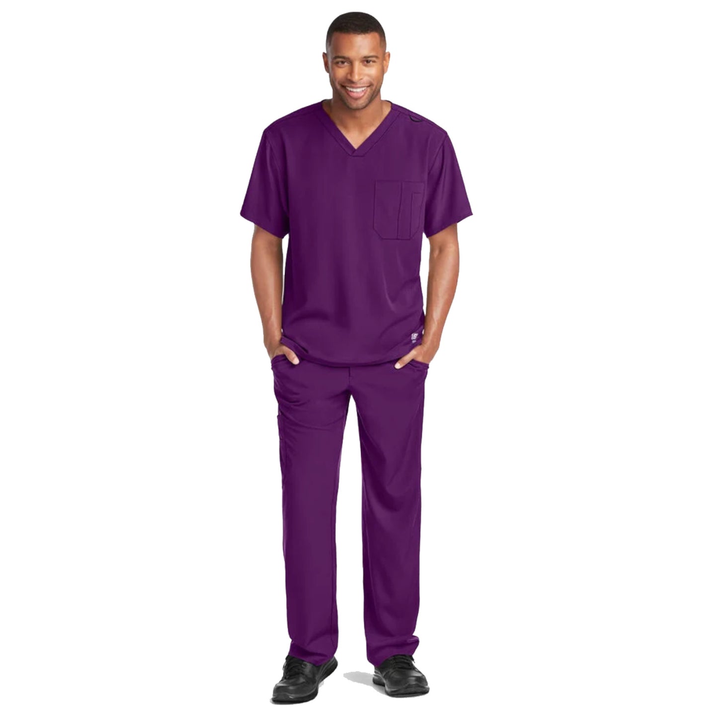 Pijama Quirúrgica Skechers Stretch Structure Caballero Grape