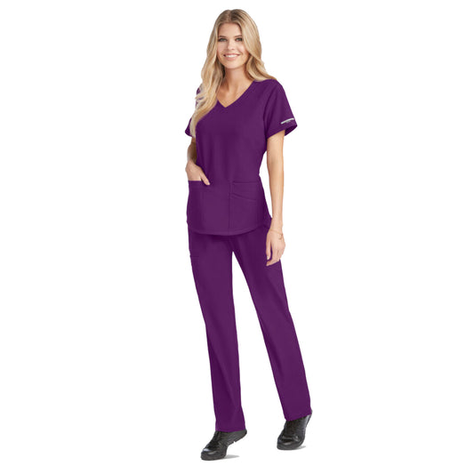 Pijama Quirúrgica Skechers Stretch Vitality Grape Dama