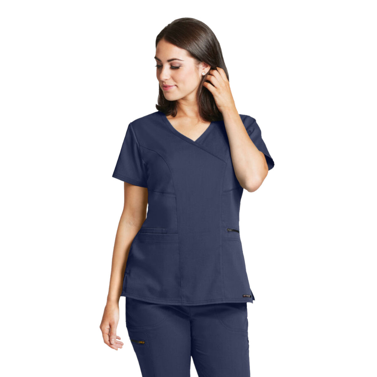 Pijama Quirúrgica Grey´s Anatomy SPANDEX CRUZADO Stretch Dama Marino