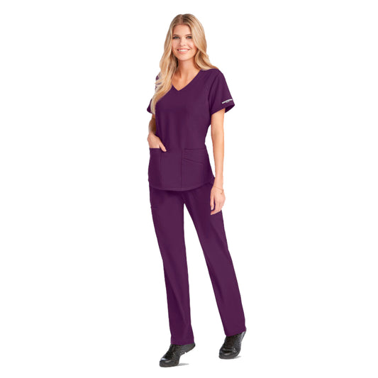 Pijama Quirúrgica Skechers Stretch Vitality Eggplant Dama